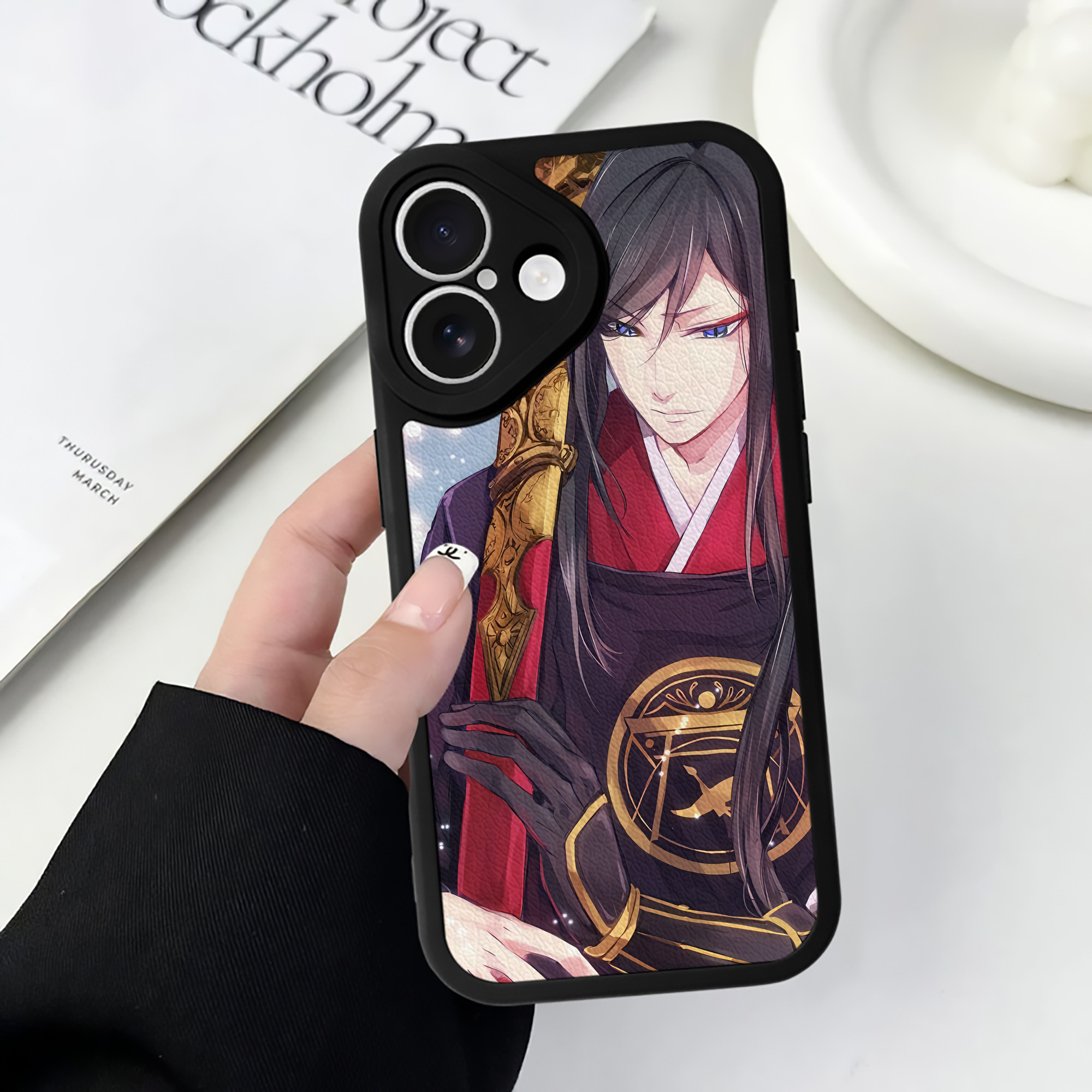 （画像用） 刀剣乱舞 Touken Ranbu 【iPhone 16シリーズ対応】シリコンスマホケース（レザー調） 材質：シリコン